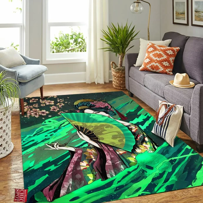 Ghostly Geisha Rectangle Rug