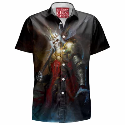 Game Hawaiian-Shirt, Skeleton King Hawaiian-Shirt, Diablo Hawaiian-Shirt