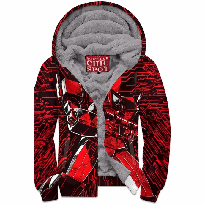 Optimus Prime Zip Fleece Hoodie