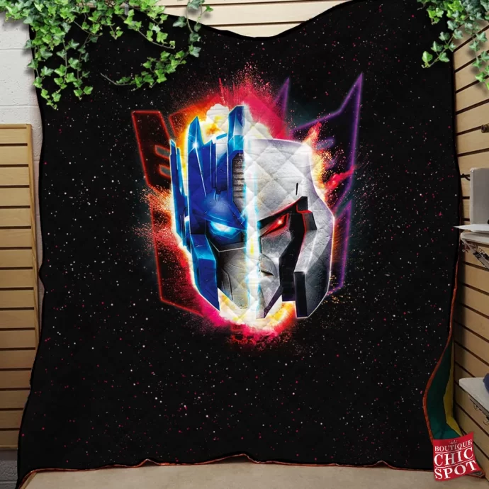 Optimus Prime Megatron Quilt Blanket