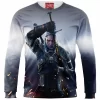 Game Zip Sweatshirt, The Witcher Zip Sweatshirt, Geralt of Rivia Zip Sweatshirt