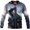 Game Zip-Hoodie, Geralt of Rivia Zip-Hoodie, The Witcher Zip-Hoodie, Fantasy Zip-Hoodie