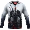 Game Fleece-Hoodie, Geralt of Rivia Fleece-Hoodie, The Witcher Fleece-Hoodie, Fantasy Fleece-Hoodie