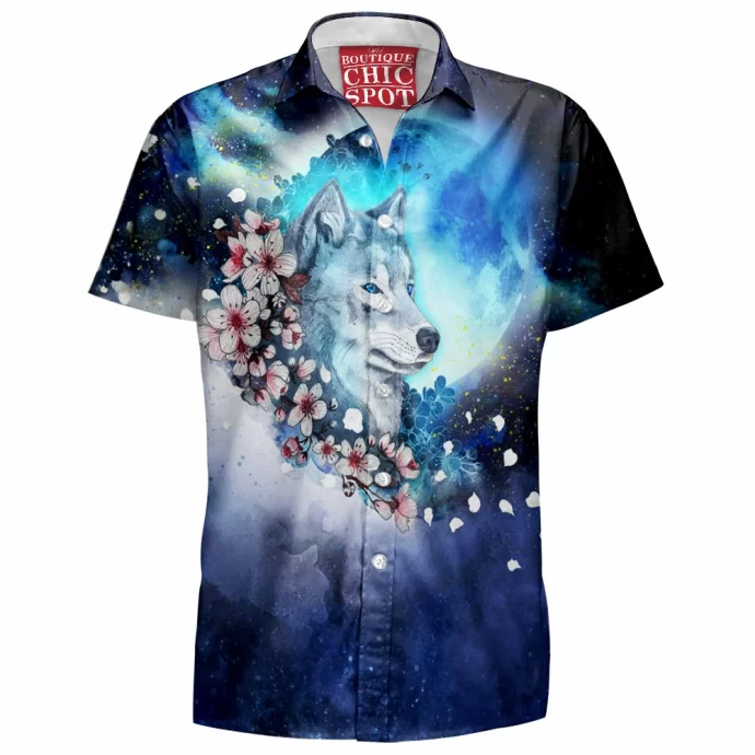 Wolf Sakura Hawaiian Shirt