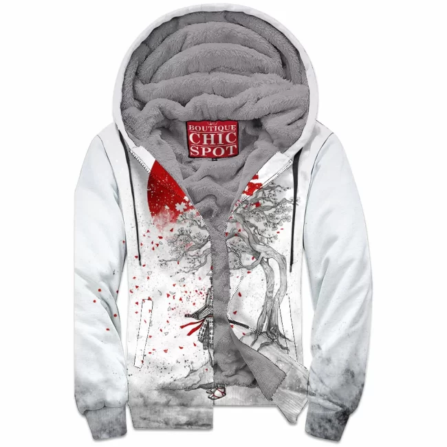 D HANG Boutique 10743 Zip Fleece Hoodie