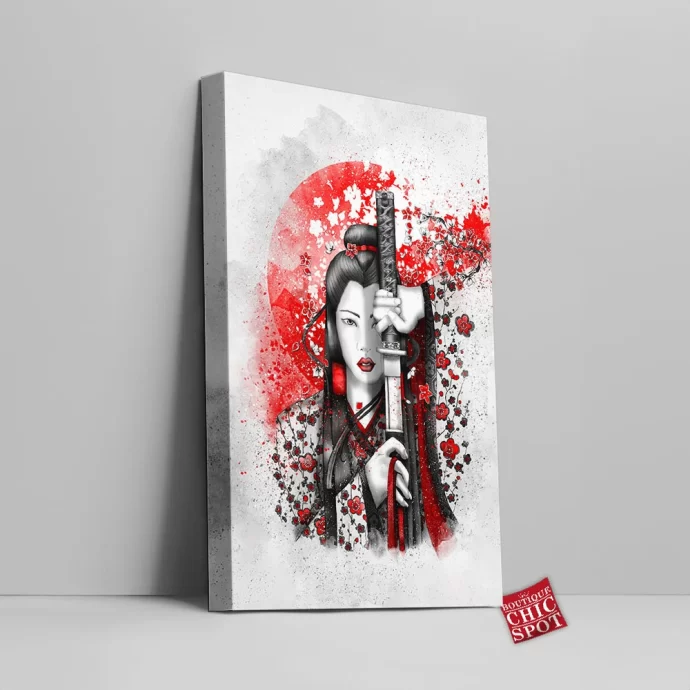 Beauty Samurai Canvas Wall Art