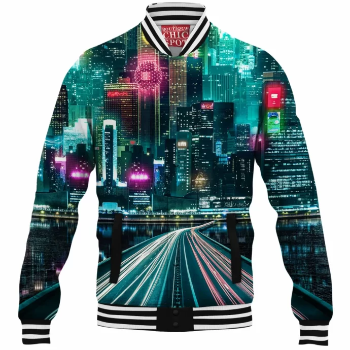 Neon City Baseball Jacket