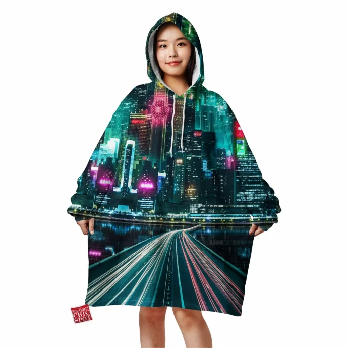 Neon City Blanket Hoodie