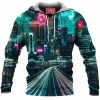 Neon City Fleece-Hoodie