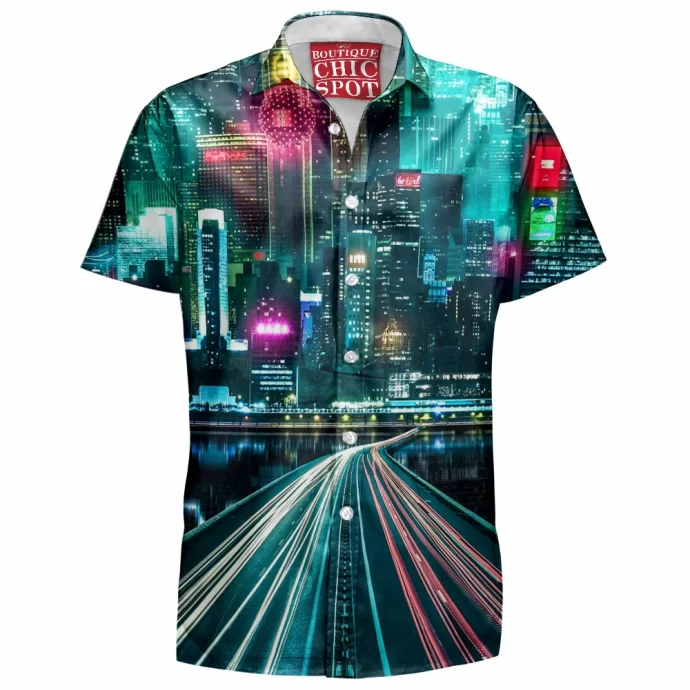 Neon City Hawaiian Shirt