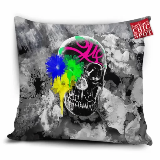 Abstract Skull Pillow Cover