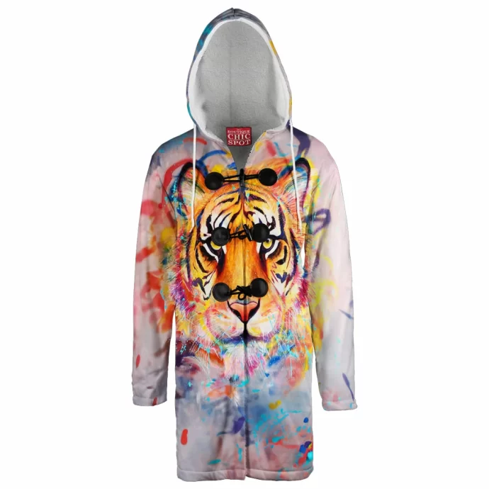 Tiger Eyes Hooded Cloak Coat