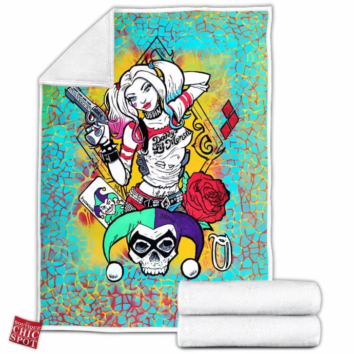 Harley Quinn Fleece Blanket