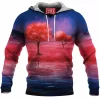 Crimson Nights Fleece-Hoodie