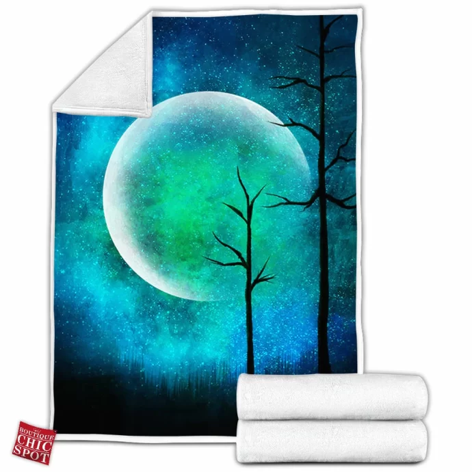 Crescent Moon Fleece Blanket