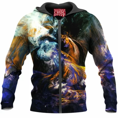 Abstract Zip-Hoodie
