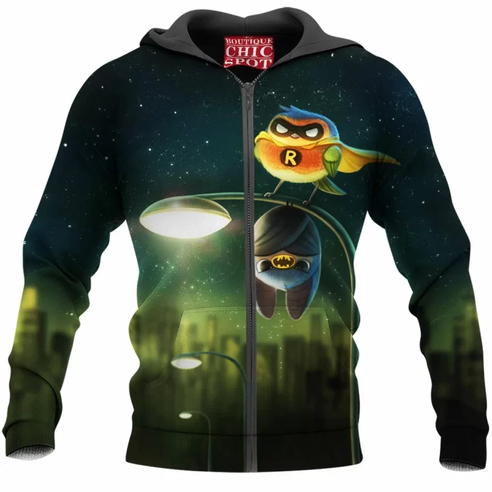 Batman And Robin Zip Hoodie