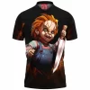 Child's Play Polo Shirt, Chucky Polo Shirt, Horror Polo Shirt