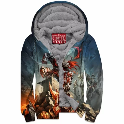 Darksiders Zip-Fleece-Hoodie, Game Zip-Fleece-Hoodie, War Zip-Fleece-Hoodie