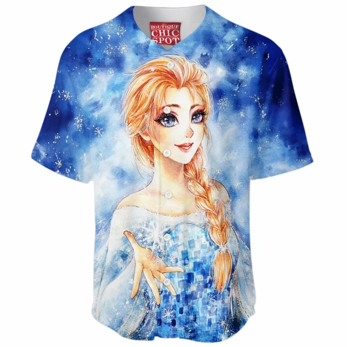 Snow Queen Elsa Baseball Jersey