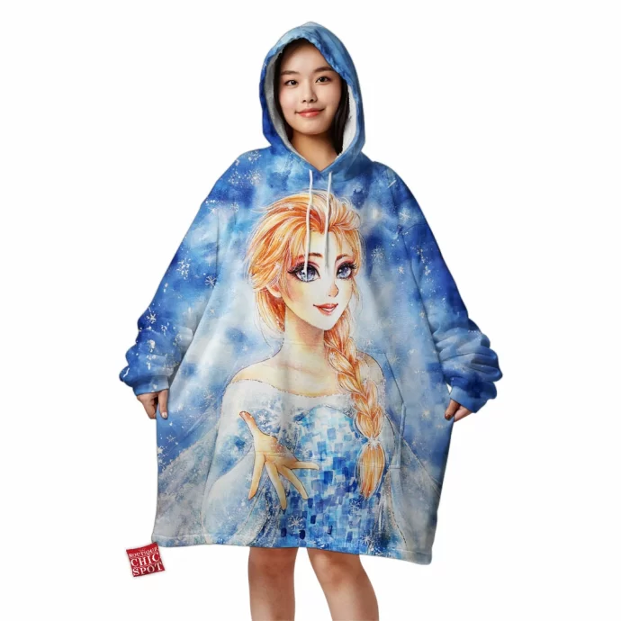 Snow Queen Elsa Blanket Hoodie