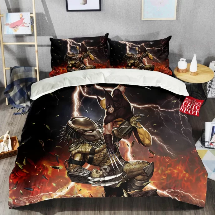 Predator Vs Wolverine Bedding Set