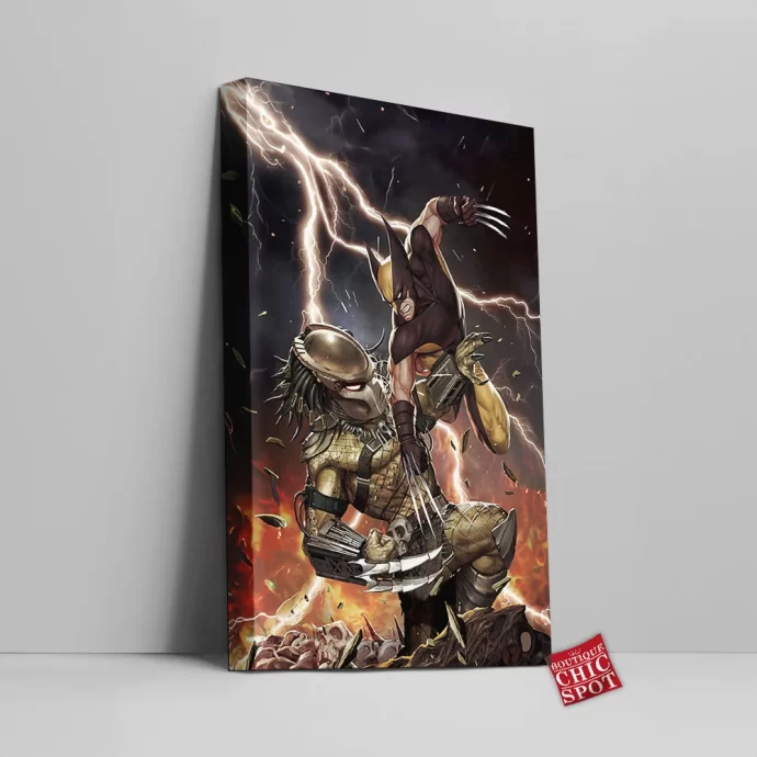 Predator Vs Wolverine Canvas Wall Art