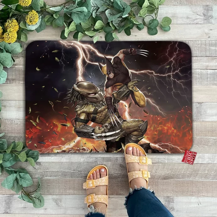 Predator Vs Wolverine Doormat