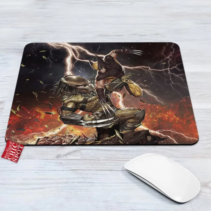 Predator Vs Wolverine Mouse Pad