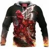 Comic Fleece-Hoodie, Red Goblin Fleece-Hoodie