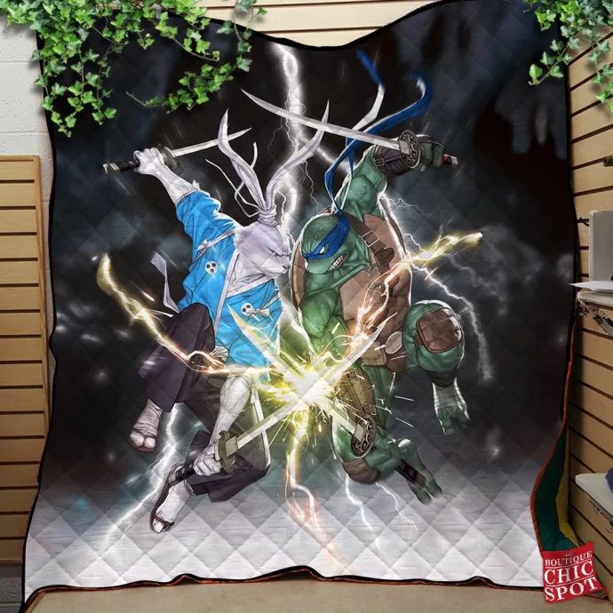 Tmnt Vs Usagi Yojimbo Quilt Blanket