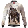Sci-Fi Baseball-Jacket, Star Wars Baseball-Jacket, The Mandalorian Baseball-Jacket