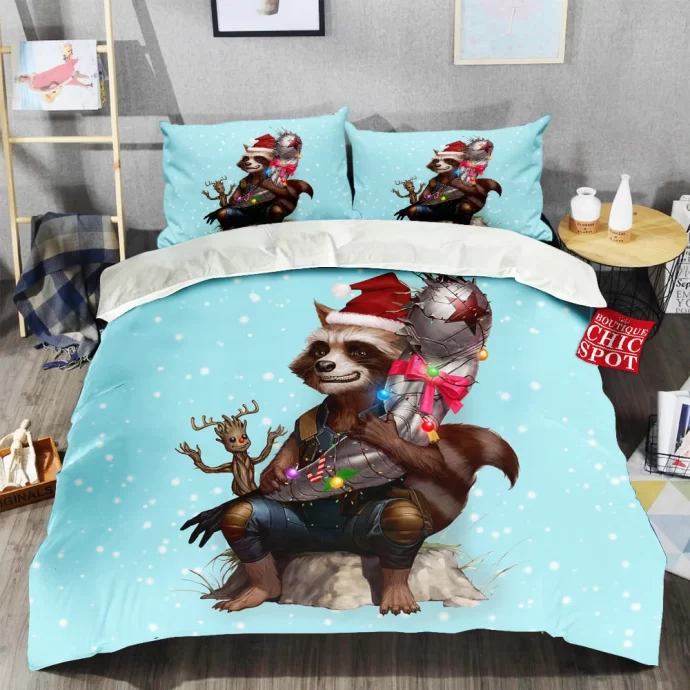 Groot And Rocket Raccoon Bedding Set