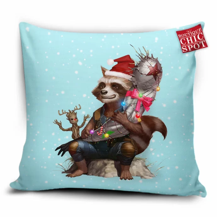 Groot And Rocket Raccoon Pillow Cover