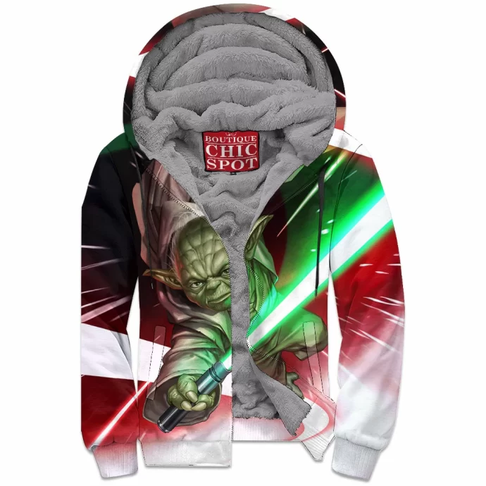 Star Wars Yoda Zip Fleece Hoodie