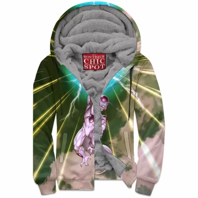 Anime Zip-Fleece-Hoodie, Dragon Ball Zip-Fleece-Hoodie, Frieza Zip-Fleece-Hoodie