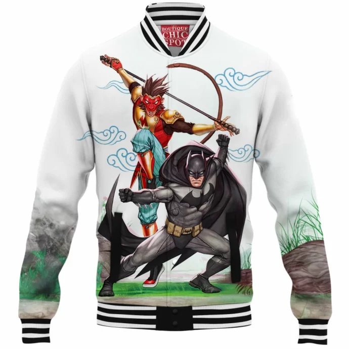 Monkey King And Batman Baseball Jacket