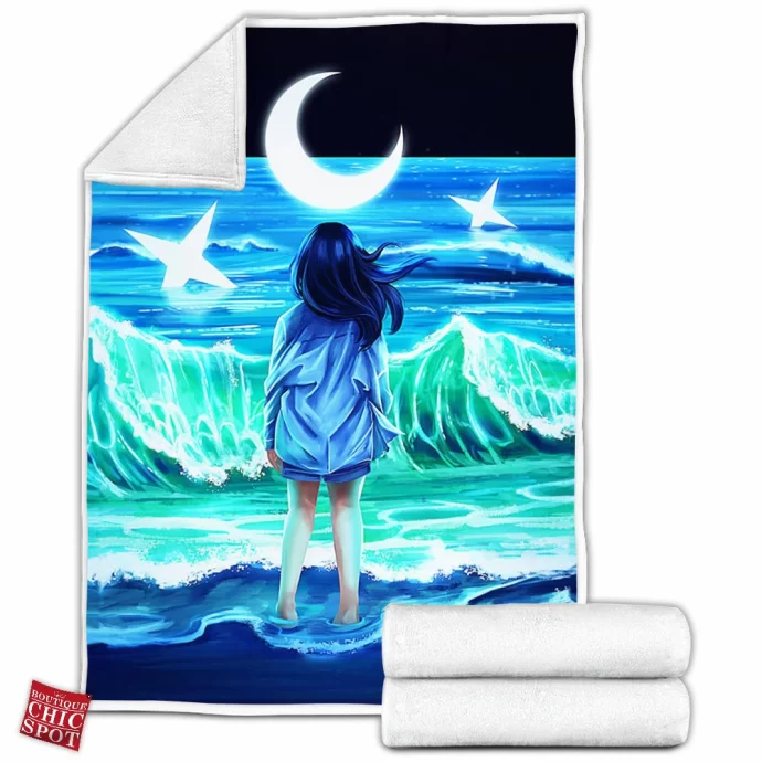 Waves Fleece Blanket