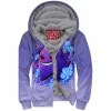 Anime Zip-Fleece-Hoodie, Gengar Zip-Fleece-Hoodie, Pokemon Zip-Fleece-Hoodie