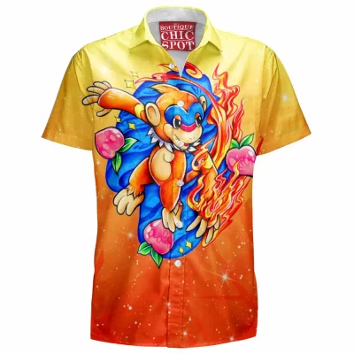 Anime Hawaiian-Shirt, Monferno Hawaiian-Shirt, Pokemon Hawaiian-Shirt