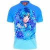 Anime Polo Shirt, Sailor Mercury Polo Shirt, Sailor Moon Polo Shirt