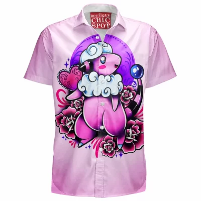 Anime Hawaiian-Shirt, Flaaffy Hawaiian-Shirt, Pokemon Hawaiian-Shirt