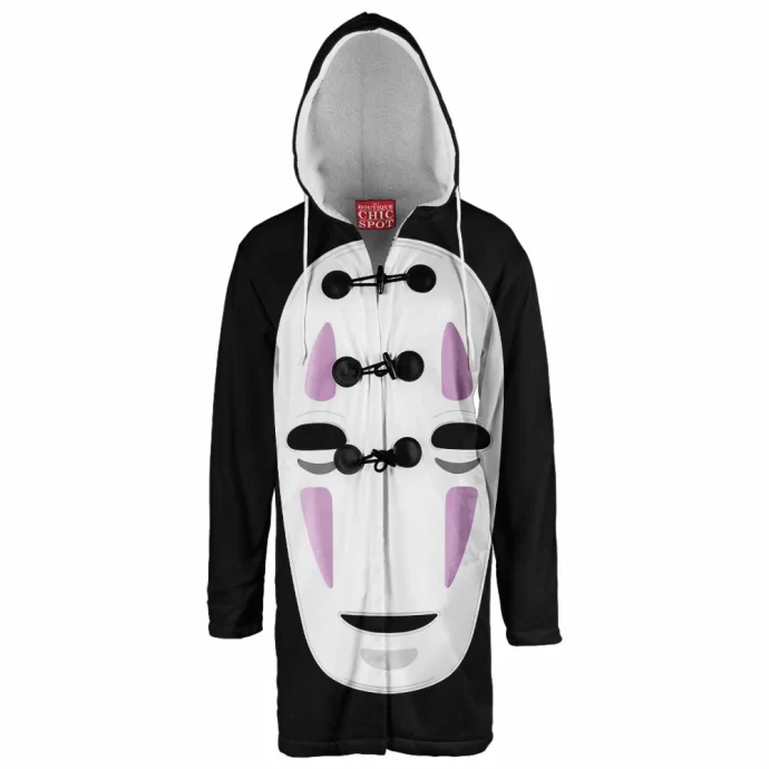 No Face Hooded Cloak Coat