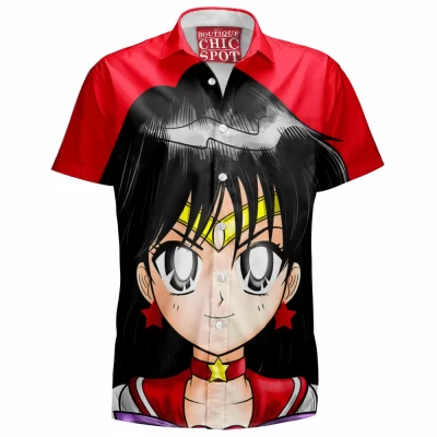 Anime Hawaiian-Shirt, Sailor Mars Hawaiian-Shirt, Sailor Moon Hawaiian-Shirt