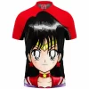 Anime Polo Shirt, Sailor Mars Polo Shirt, Sailor Moon Polo Shirt