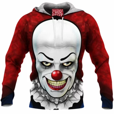 Horror Fleece-Hoodie, Pennywise Fleece-Hoodie