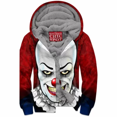 Horror Zip-Fleece-Hoodie, Pennywise Zip-Fleece-Hoodie