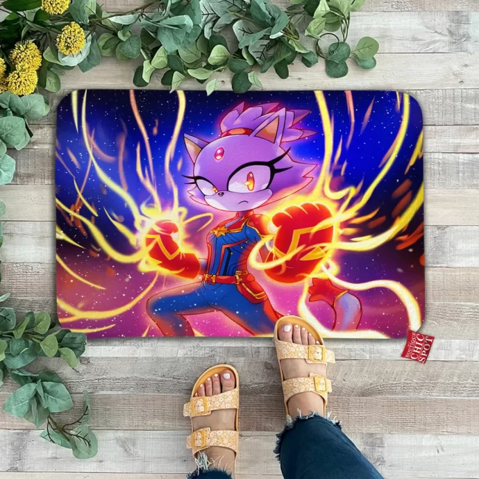 Blaze The Cat Sonic Captain Marvel Doormat