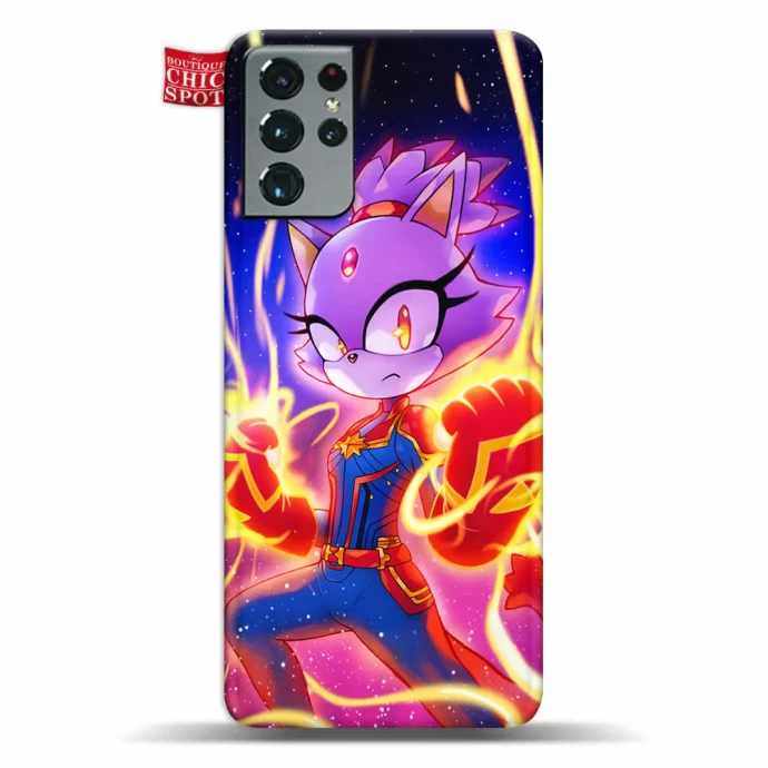 Blaze The Cat Sonic Captain Marvel Phone Case Samsung