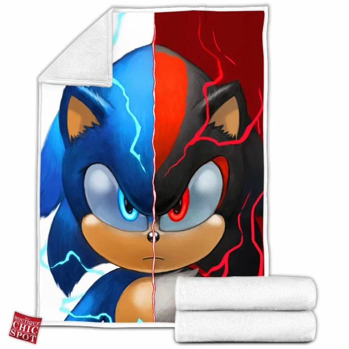 Sonic Shadow Fleece Blanket